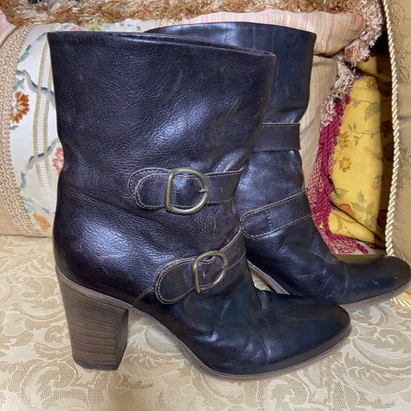 Fiorentini + Baker Brown Double Buckle Ankle Boots/Booties 39.5 main image 0